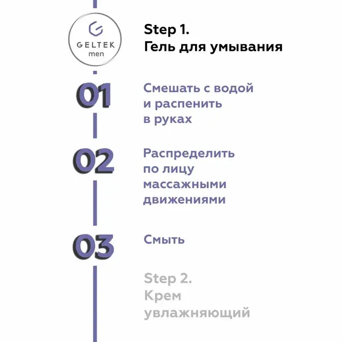 Гель для умывания Geltek Men 2