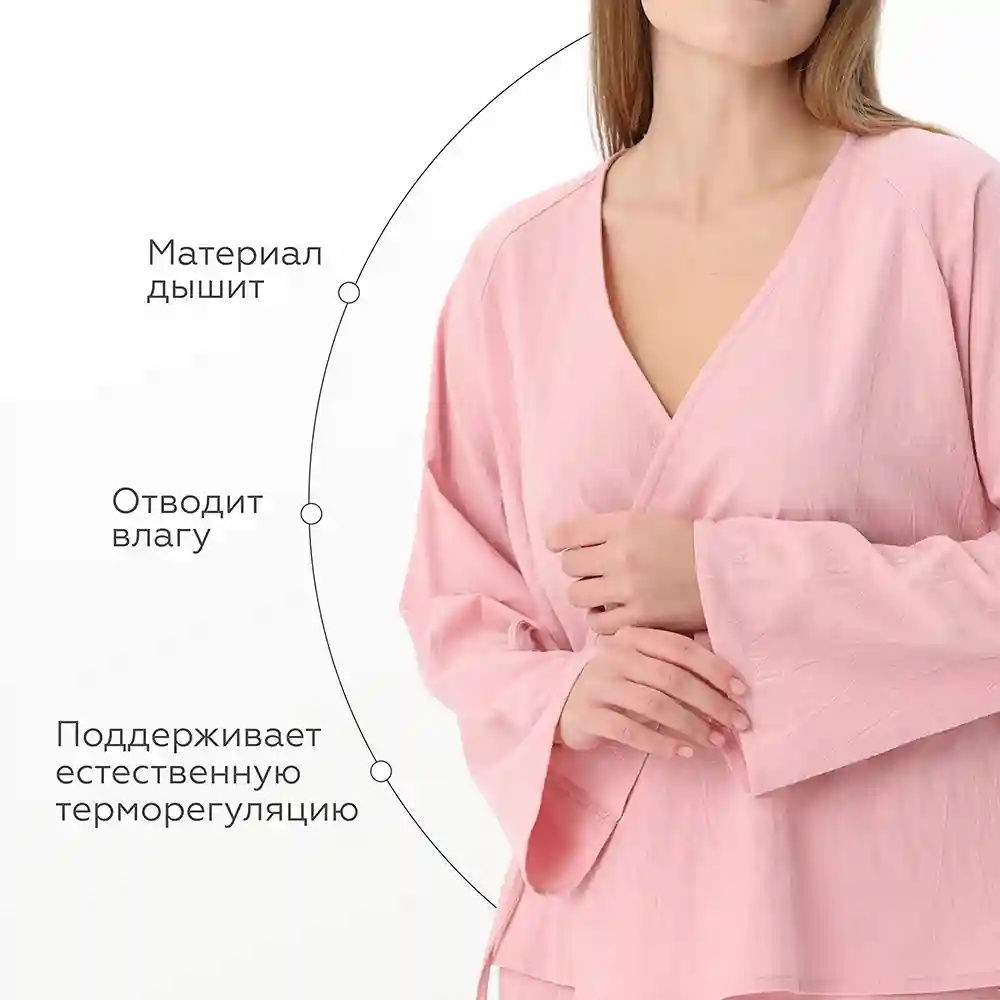 Домашний комплект с блузой на запах 4