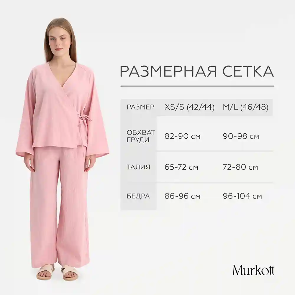 Домашний комплект с блузой на запах 6