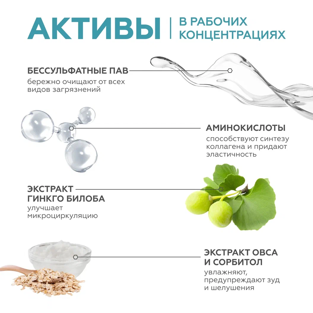 Шампунь бессульфатный для чувствительной кожи головы 5