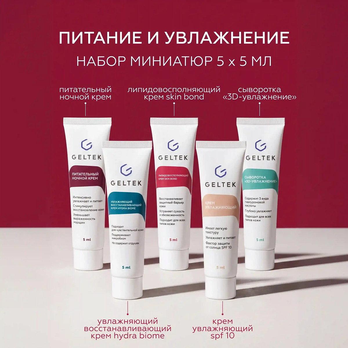 Набор миниатюр уходовой косметики для лица Питание и увлажнение 2