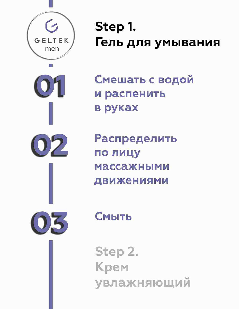 Гель для умывания Geltek Men 3