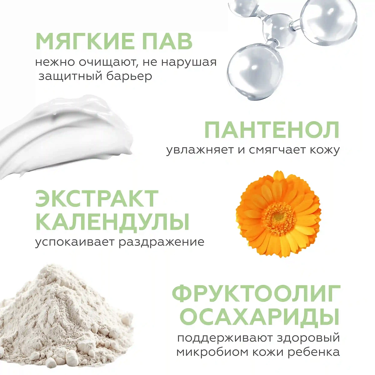 Нежная пенка-шампунь для младенцев 7