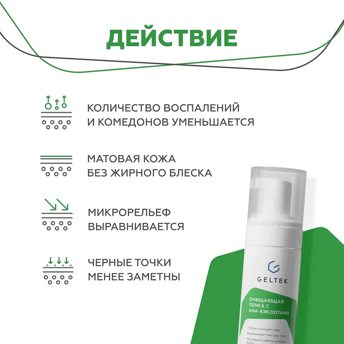 Очищающая пенка с AHA-кислотами 3