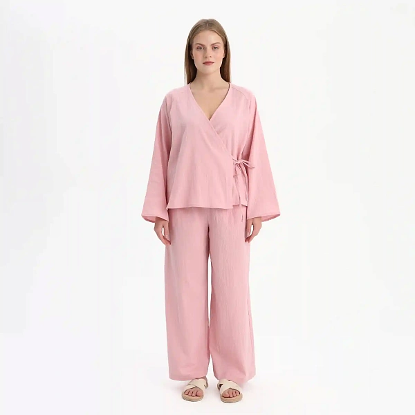 Домашний комплект с блузой на запах